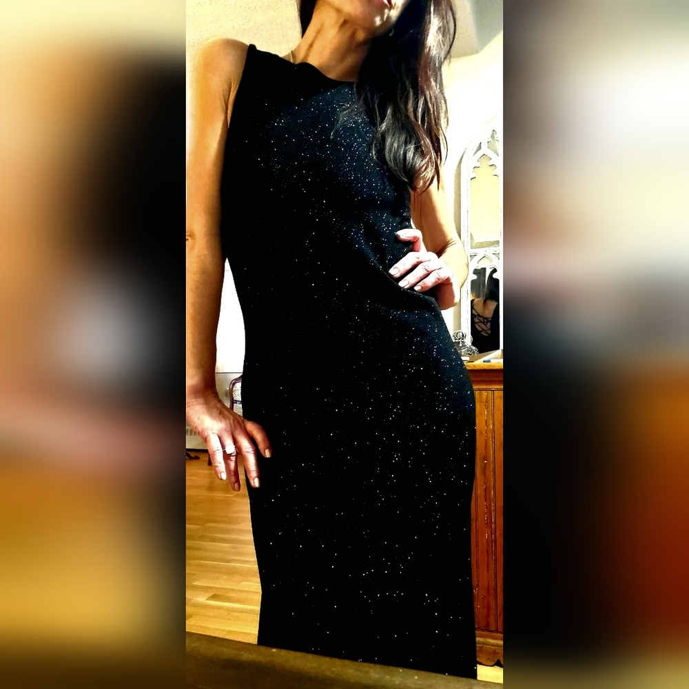 Sexy black dress ! Sparkles  Low back with corset string detail ✨️